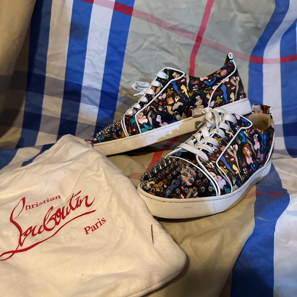 Christian Louboutin Multicolor Studded Sneakers - Picture 9 of 11